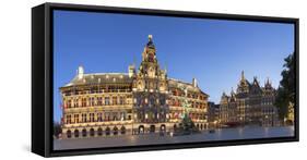 Town Hall (Stadhuis) in Main Market, Antwerp, Flanders, Belgium-Ian Trower-Framed Stretched Canvas