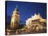 Town Hall Tower and Cloth Hall (Sukiennice) in Main Market Square (Rynek Glowny), Krakow, Poland-Ian Trower-Stretched Canvas