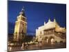 Town Hall Tower and Cloth Hall (Sukiennice) in Main Market Square (Rynek Glowny), Krakow, Poland-Ian Trower-Mounted Photographic Print