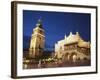 Town Hall Tower and Cloth Hall (Sukiennice) in Main Market Square (Rynek Glowny), Krakow, Poland-Ian Trower-Framed Photographic Print