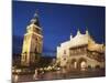 Town Hall Tower and Cloth Hall (Sukiennice) in Main Market Square (Rynek Glowny), Krakow, Poland-Ian Trower-Mounted Photographic Print