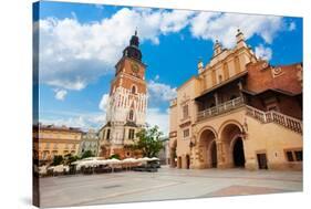 Town Hall Tower on Rynek Glowny in Summer, Krakow-SerrNovik-Stretched Canvas