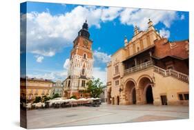 Town Hall Tower on Rynek Glowny in Summer, Krakow-SerrNovik-Stretched Canvas