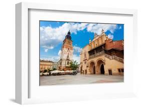 Town Hall Tower on Rynek Glowny in Summer, Krakow-SerrNovik-Framed Photographic Print