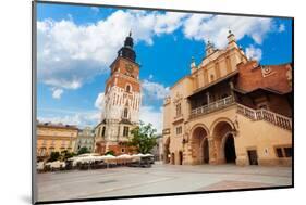 Town Hall Tower on Rynek Glowny in Summer, Krakow-SerrNovik-Mounted Photographic Print