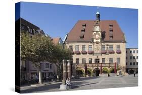 Town Hall with Astronomical Clock, Market Place, Heilbronn, Baden Wurttemberg, Germany, Europe-Markus Lange-Stretched Canvas