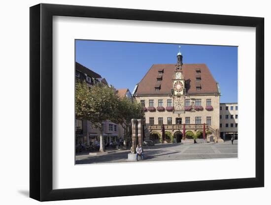 Town Hall with Astronomical Clock, Market Place, Heilbronn, Baden Wurttemberg, Germany, Europe-Markus Lange-Framed Photographic Print