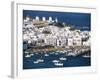 Town, Harbour and Windmills, Mykonos Town, Island of Mykonos, Cyclades, Greece-Lee Frost-Framed Photographic Print