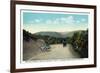 Town Hill Mountain, Maryland - National Road Between Cumberland and Hagerstown-Lantern Press-Framed Art Print