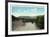 Town Hill Mountain, Maryland - National Road Between Cumberland and Hagerstown-Lantern Press-Framed Art Print