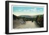 Town Hill Mountain, Maryland - National Road Between Cumberland and Hagerstown-Lantern Press-Framed Art Print