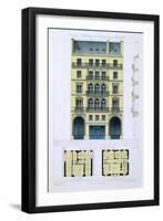 Town House of Italians in Paris, from 'Town and Country Houses Based on the Modern Houses of Paris'-Leon Isabey-Framed Giclee Print