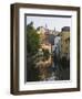 Town Houses Reflected in Canal, Grund District, Luxembourg City, Grand Duchy of Luxembourg-Christian Kober-Framed Photographic Print