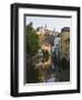 Town Houses Reflected in Canal, Grund District, Luxembourg City, Grand Duchy of Luxembourg-Christian Kober-Framed Photographic Print