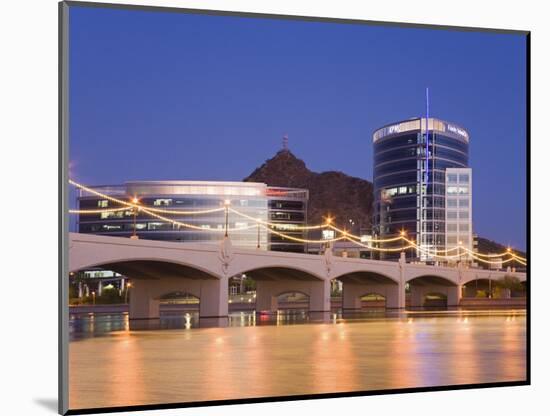 Town Lake and Mill Avenue Bridge, Tempe, Greater Phoenix Area, Arizona-Richard Cummins-Mounted Photographic Print