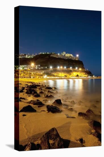 Town Lights at Night, Puerto Rico, Gran Canaria, Spain-Guido Cozzi-Stretched Canvas