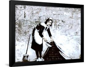 Town Maid Sweep at Hoxton-null-Framed Poster