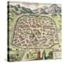 Town Map of Damascus, Syria, 1620-null-Stretched Canvas