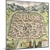 Town Map of Damascus, Syria, 1620-null-Mounted Giclee Print