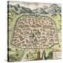 Town Map of Damascus, Syria, 1620-null-Stretched Canvas