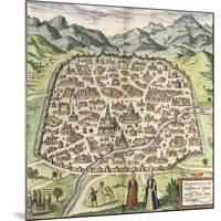 Town Map of Damascus, Syria, 1620-null-Mounted Giclee Print