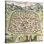 Town Map of Damascus, Syria, 1620-null-Stretched Canvas