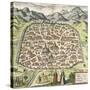 Town Map of Damascus, Syria, 1620-null-Stretched Canvas