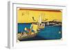 Town of Arai Along Tokaido Road-null-Framed Giclee Print