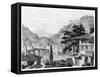 Town of Berat in Early 19th Century, from 'travels in Sicily, Greece and Albania' by Thomas Smart…-Charles Robert Cockerell-Framed Stretched Canvas