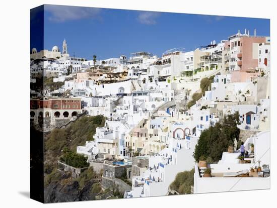 Town of Fira, Santorini Island, Cyclades, Greek Islands, Greece, Europe-Richard Cummins-Stretched Canvas