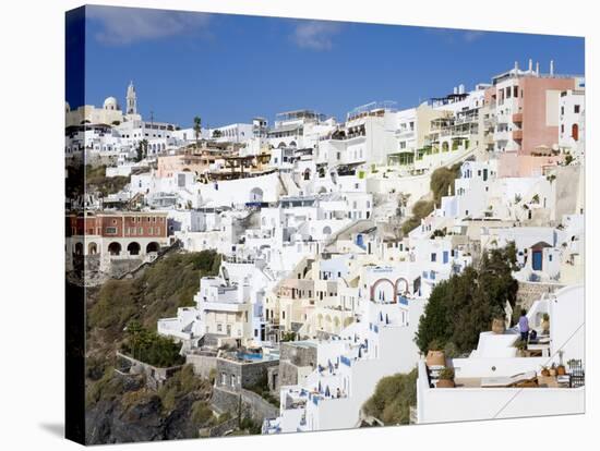 Town of Fira, Santorini Island, Cyclades, Greek Islands, Greece, Europe-Richard Cummins-Stretched Canvas