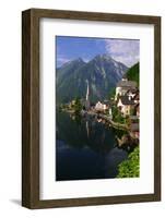 Town of Hallstatt, UNESCO World Heritage Site, on Lake Hallstatt, Salzkammergut, Upper Austria, Aus-Hans-Peter Merten-Framed Photographic Print