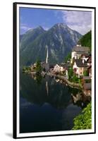 Town of Hallstatt, UNESCO World Heritage Site, on Lake Hallstatt, Salzkammergut, Upper Austria, Aus-Hans-Peter Merten-Framed Premium Photographic Print