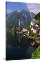 Town of Hallstatt, UNESCO World Heritage Site, on Lake Hallstatt, Salzkammergut, Upper Austria, Aus-Hans-Peter Merten-Stretched Canvas