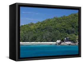 Town of La Passe Harbor, Island of La Digue, Seychelles-Cindy Miller Hopkins-Framed Stretched Canvas