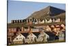 Town of Longyearbyen in Setting Midnight Sun-Paul Souders-Stretched Canvas