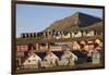 Town of Longyearbyen in Setting Midnight Sun-Paul Souders-Framed Photographic Print