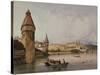 Town of Lucerne, on the lake of Quatre Cantons, 1838 watercolor-William Callow-Stretched Canvas