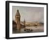 Town of Lucerne, on the lake of Quatre Cantons, 1838 watercolor-William Callow-Framed Giclee Print