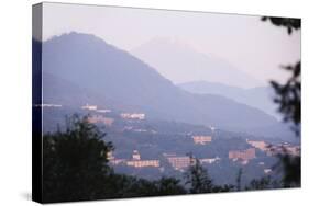 Town of Miyanoshita with Mount Fuji in the Background-Christian Kober-Stretched Canvas