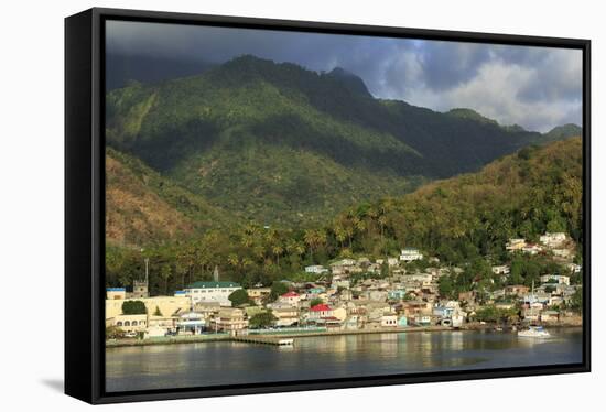 Town of Soufriere, St. Lucia, Windward Islands, West Indies, Caribbean, Central America-Richard Cummins-Framed Stretched Canvas