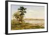 Town of Tete from the North Shore of the Zambezi, 1859-Thomas Baines-Framed Giclee Print