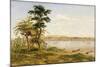 Town of Tete from the North Shore of the Zambezi, 1859-Thomas Baines-Mounted Giclee Print