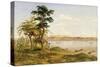 Town of Tete from the North Shore of the Zambezi, 1859-Thomas Baines-Stretched Canvas