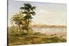 Town of Tete from the North Shore of the Zambezi, 1859-Thomas Baines-Stretched Canvas