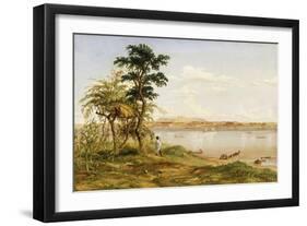 Town of Tete from the North Shore of the Zambezi, 1859-Thomas Baines-Framed Giclee Print