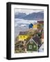 Town of Uummannaq, northwest Greenland, Nuussuaq Peninsula in the background.-Martin Zwick-Framed Photographic Print