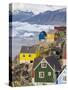 Town of Uummannaq, northwest Greenland, Nuussuaq Peninsula in the background.-Martin Zwick-Stretched Canvas