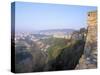 Town of Veliko Tarnovo and Walls of Tsarevets Fortress from Tsarevetes Hill, Bulgaria-Richard Nebesky-Stretched Canvas