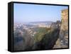 Town of Veliko Tarnovo and Walls of Tsarevets Fortress from Tsarevetes Hill, Bulgaria-Richard Nebesky-Framed Stretched Canvas